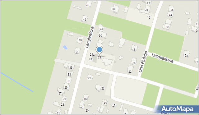 Izabelin C, Langiewicza Mariana, gen., 28, mapa Izabelin C