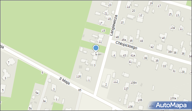 Izabelin C, Langiewicza Mariana, gen., 7, mapa Izabelin C