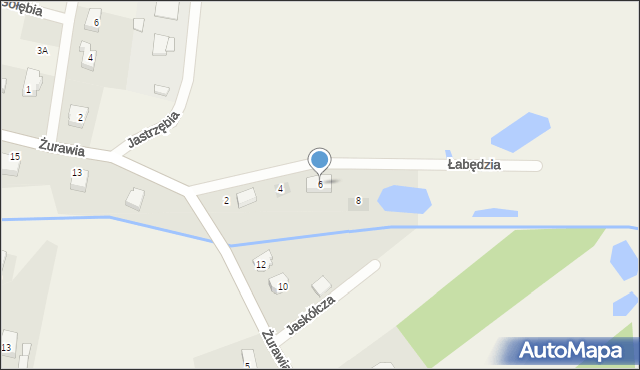 Jagatowo, Łabędzia, 6, mapa Jagatowo