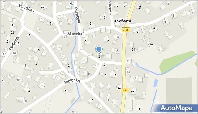 Jankowice, Łącząca, 2, mapa Jankowice