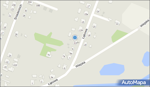 Janowiec Wielkopolski, Łąkowa, 11, mapa Janowiec Wielkopolski