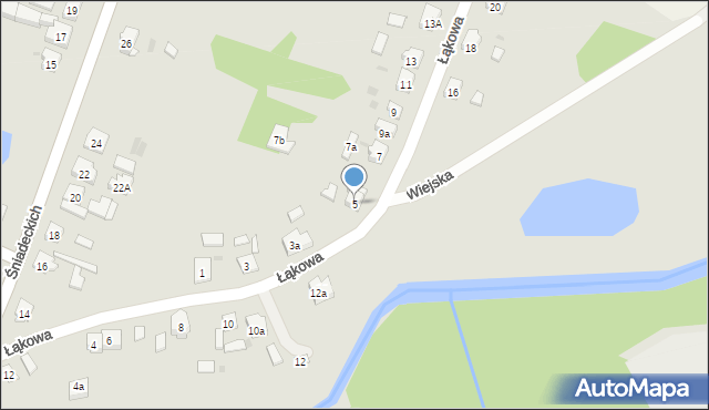 Janowiec Wielkopolski, Łąkowa, 5, mapa Janowiec Wielkopolski