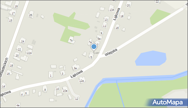 Janowiec Wielkopolski, Łąkowa, 5a, mapa Janowiec Wielkopolski