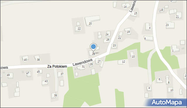 Jaśkowice, Lawendowa, 28, mapa Jaśkowice