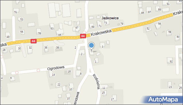 Jaśkowice, Lawendowa, 5, mapa Jaśkowice