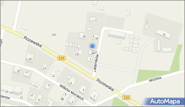 Jastrzębia Góra, Latarników, 1A, mapa Jastrzębia Góra