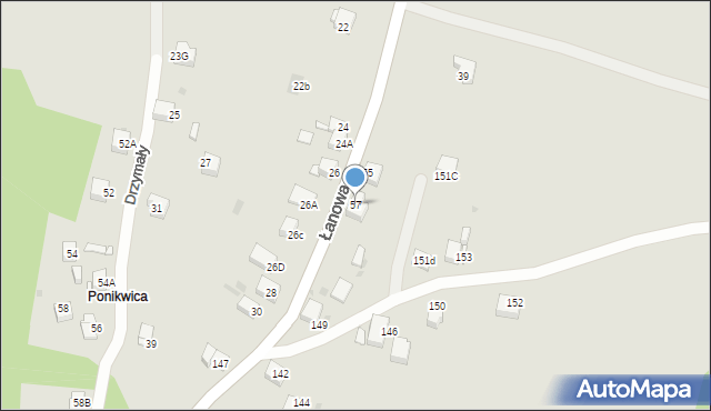 Jaworzno, Łanowa, 57, mapa Jaworzno