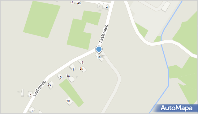 Jaworzno, Laskowiec, 1a, mapa Jaworzno