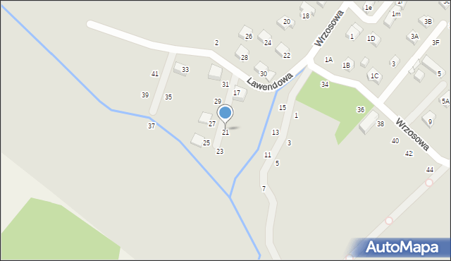 Jelenia Góra, Lawendowa, 21, mapa Jelenia Góra