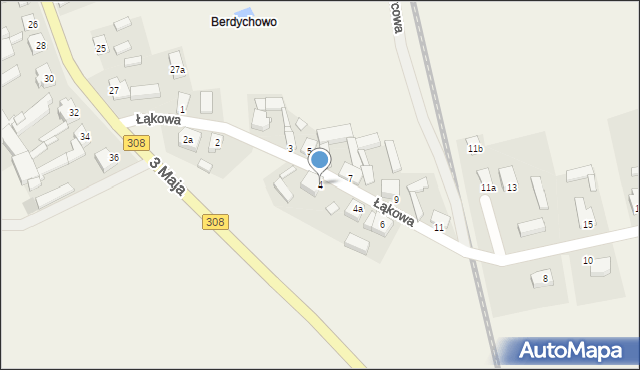 Jerka, Łąkowa, 4, mapa Jerka