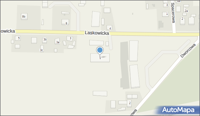 Jeżewo, Laskowicka, 1, mapa Jeżewo