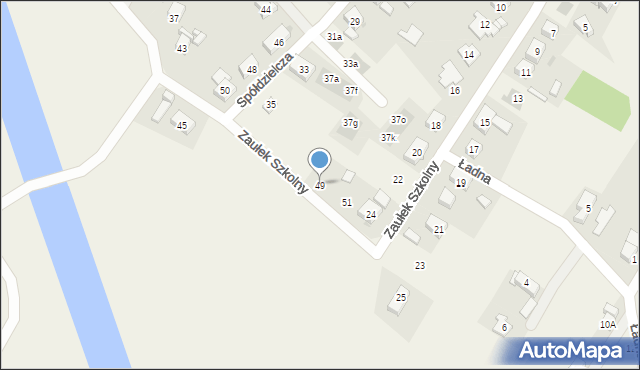 Kamieniec Wrocławski, Łąkowa, 49, mapa Kamieniec Wrocławski