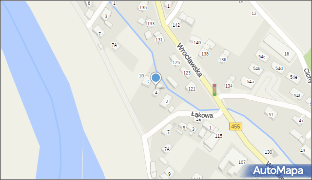 Kamieniec Wrocławski, Łąkowa, 6, mapa Kamieniec Wrocławski