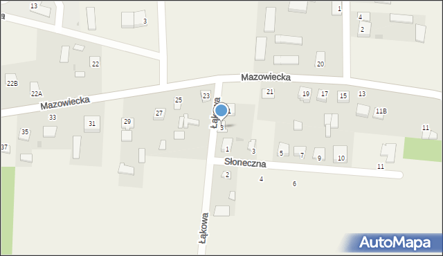 Karniewo, Łąkowa, 3, mapa Karniewo