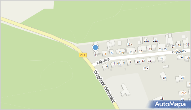 Kartuzy, Łąkowa, 1, mapa Kartuzy