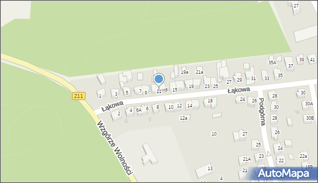 Kartuzy, Łąkowa, 11, mapa Kartuzy