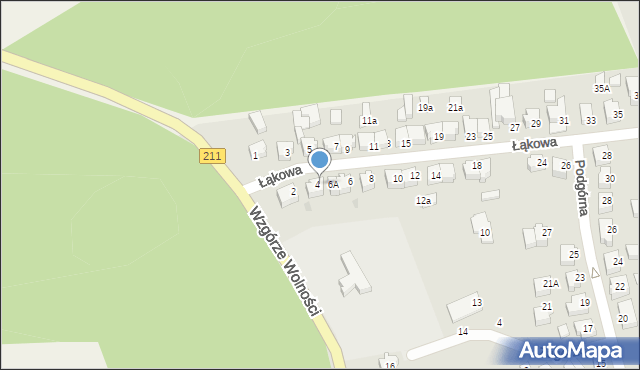 Kartuzy, Łąkowa, 4a, mapa Kartuzy