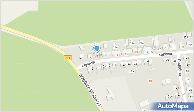 Kartuzy, Łąkowa, 5, mapa Kartuzy