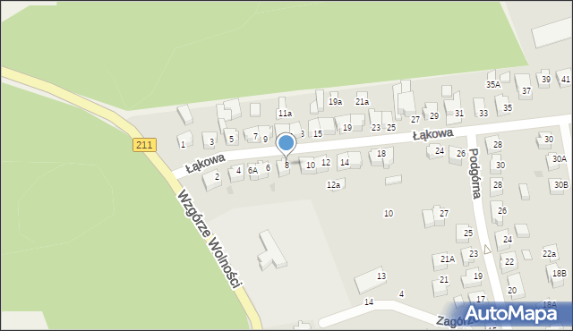 Kartuzy, Łąkowa, 8, mapa Kartuzy