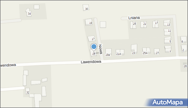 Kębłowo, Lawendowa, 15, mapa Kębłowo