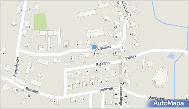 Kędzierzyn-Koźle, Łąkowa, 3, mapa Kędzierzyna-Koźle