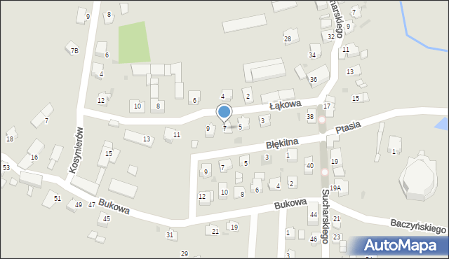 Kędzierzyn-Koźle, Łąkowa, 7, mapa Kędzierzyna-Koźle