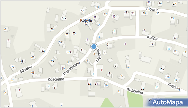 Kobyla, Łączna, 3, mapa Kobyla