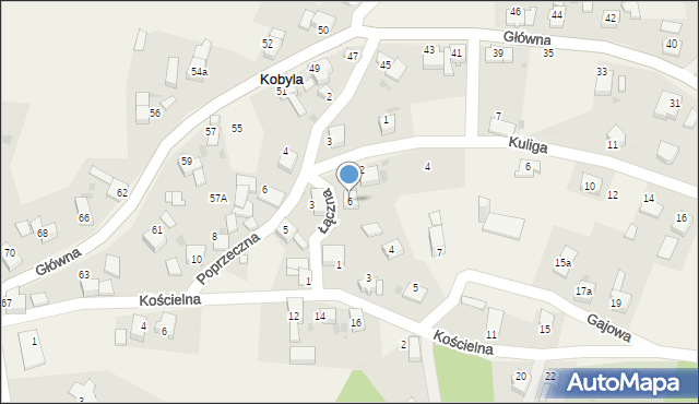 Kobyla, Łączna, 6, mapa Kobyla