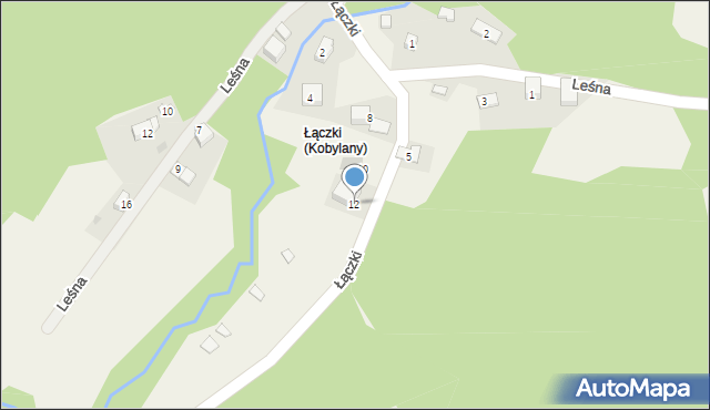 Kobylany, Łączki, 12, mapa Kobylany