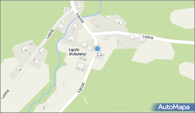 Kobylany, Łączki, 5, mapa Kobylany