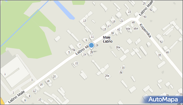 Kolno, Łabno Małe, 26, mapa Kolno