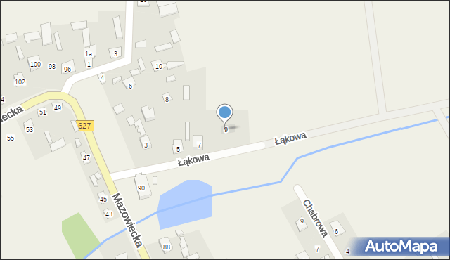 Komorowo, Łąkowa, 9, mapa Komorowo