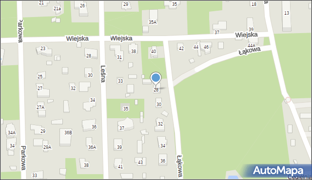 Konstancin-Jeziorna, Łąkowa, 28, mapa Konstancin-Jeziorna