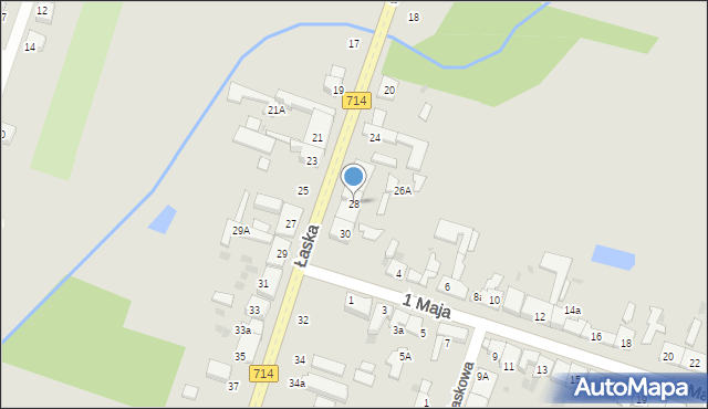 Konstantynów Łódzki, Łaska, 28, mapa Konstantynów Łódzki