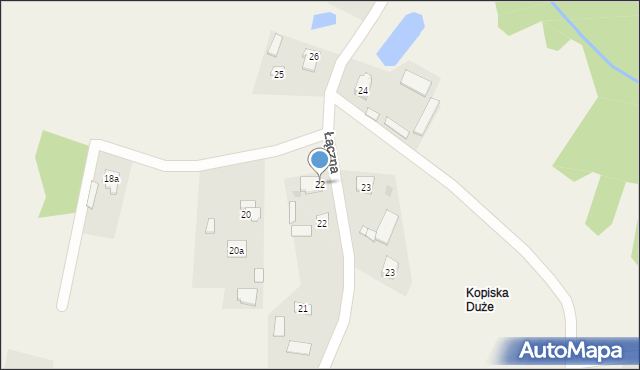 Kopiska, Łączna, 22, mapa Kopiska