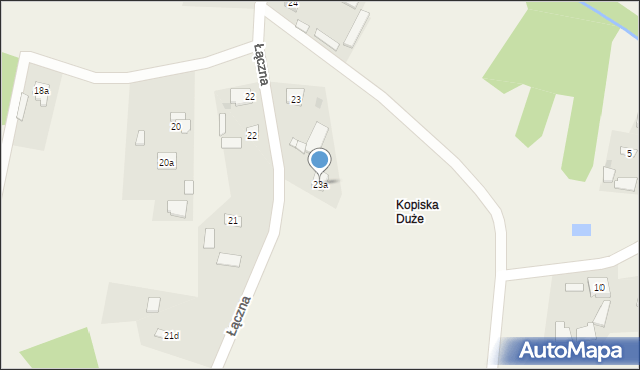 Kopiska, Łączna, 23, mapa Kopiska