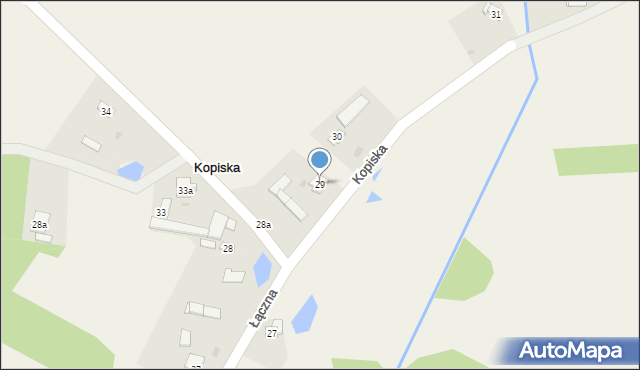 Kopiska, Łączna, 29, mapa Kopiska