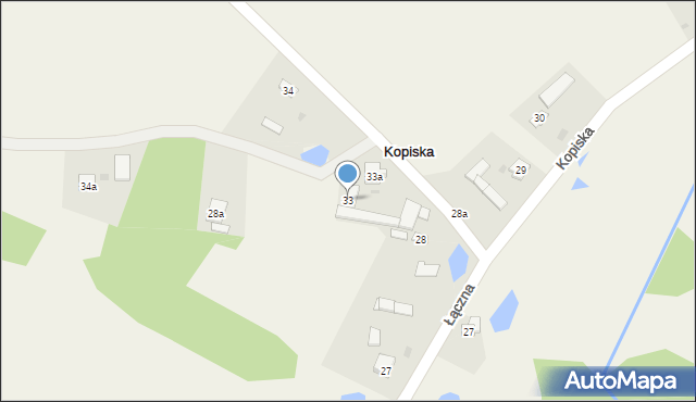 Kopiska, Łączna, 33, mapa Kopiska