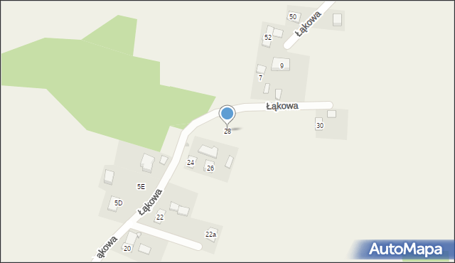 Korczyna, Łąkowa, 28, mapa Korczyna