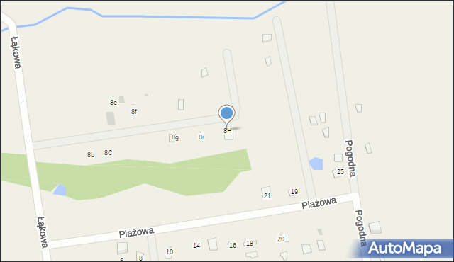 Kosewo, Łąkowa, 8H, mapa Kosewo