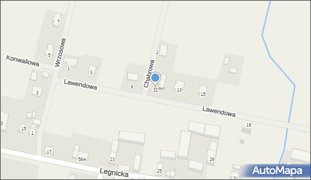 Koskowice, Lawendowa, 11, mapa Koskowice