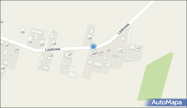 Kostomłoty Drugie, Laskowa, 123, mapa Kostomłoty Drugie