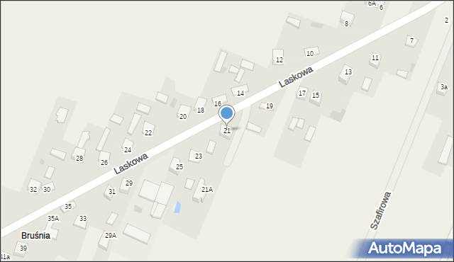 Kostomłoty Drugie, Laskowa, 21, mapa Kostomłoty Drugie