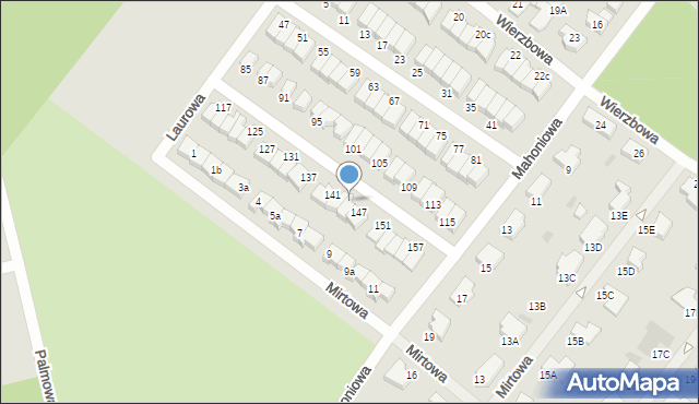 Koszalin, Laurowa, 145, mapa Koszalina