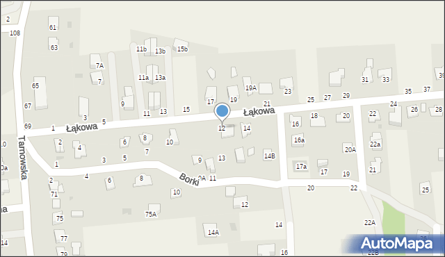 Koszyce Wielkie, Łąkowa, 12, mapa Koszyce Wielkie