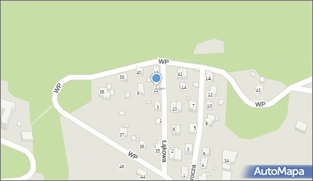 Kowary, Łąkowa, 11, mapa Kowary