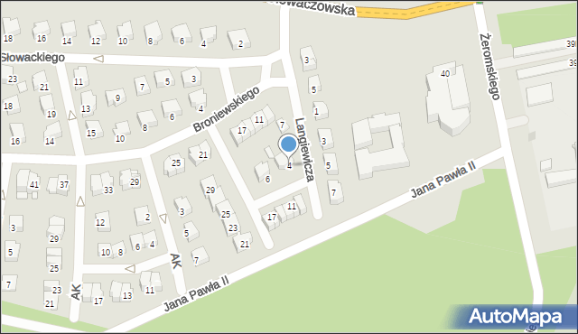 Kozienice, Langiewicza Mariana, gen., 4, mapa Kozienice