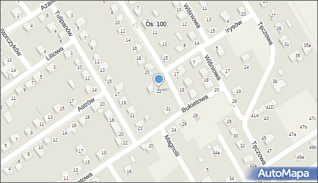 Kozy, Lazurowa, 22, mapa Kozy