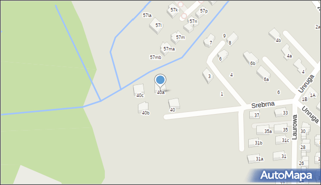 Kraków, Laurowa, 40a, mapa Krakowa