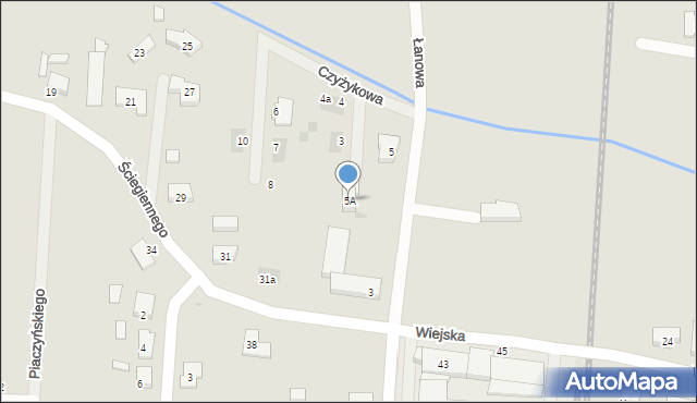 Krotoszyn, Łanowa, 5A, mapa Krotoszyna